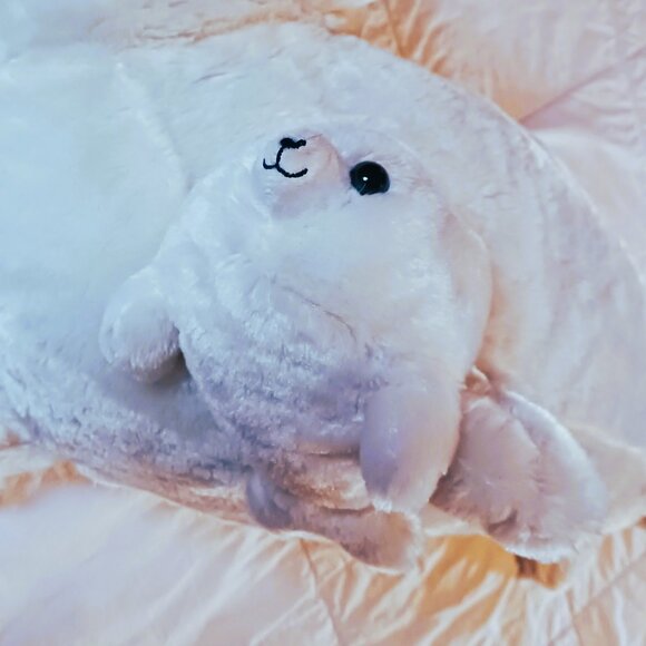 LARGE 27"W x 14"H SEAL MOM & PUP Stuffy Plush NWOT - Picture 6 of 8